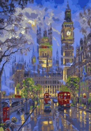 Norimpex diamant painting Londen bij nacht 30 × 40 cm