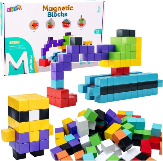 Magnetische bouwset 3D blokken – 96 stuks