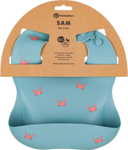 Petite&Mars siliconen slabbetje Take&Match sea crabs