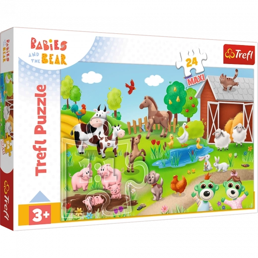Puzzel 24 maxi BOBASKI EN DIEREN Trefl