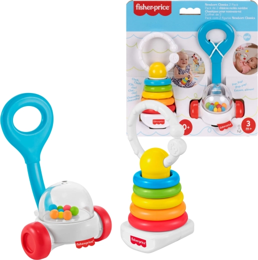 Fisher-Price klassieke sensorische speeltjes voor baby's - 2 stuks