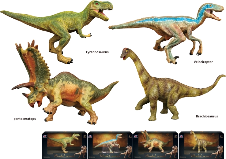 Dinosauruswereld dinosaurusfiguren 4 soorten