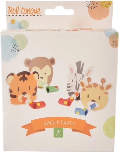 Party-toeters Jungle, 8 stuks