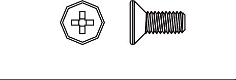 Verzonken kruiskop-machineschroef M3 × 6 mm, 8 stuks