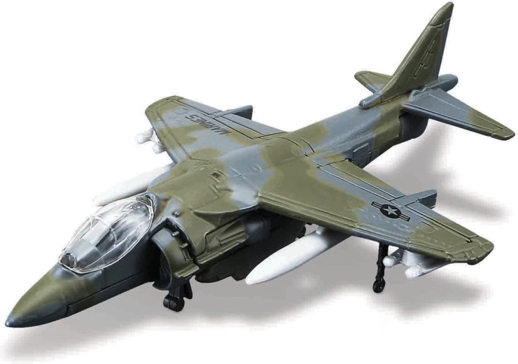 Maisto Fresh Metal Tailwinds AV-8B Harrier II donkergrijs vliegtuig