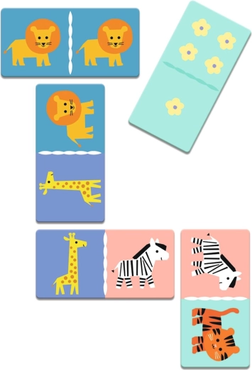 Kleurrijk domino voor makkelijk matchen