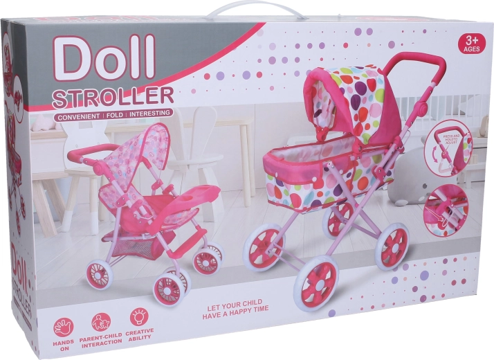Opvouwbare diepe poppenwagen