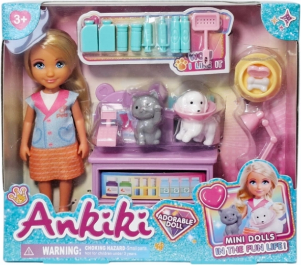 Dierenarts-pop met dieren en accessoires