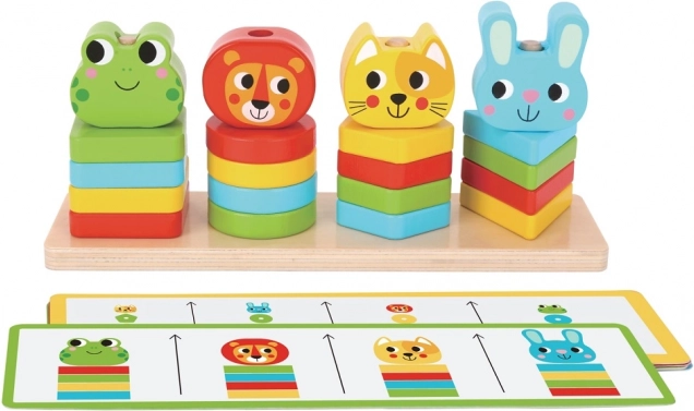Houten stapelspel Dierenvriendjes 2Kids