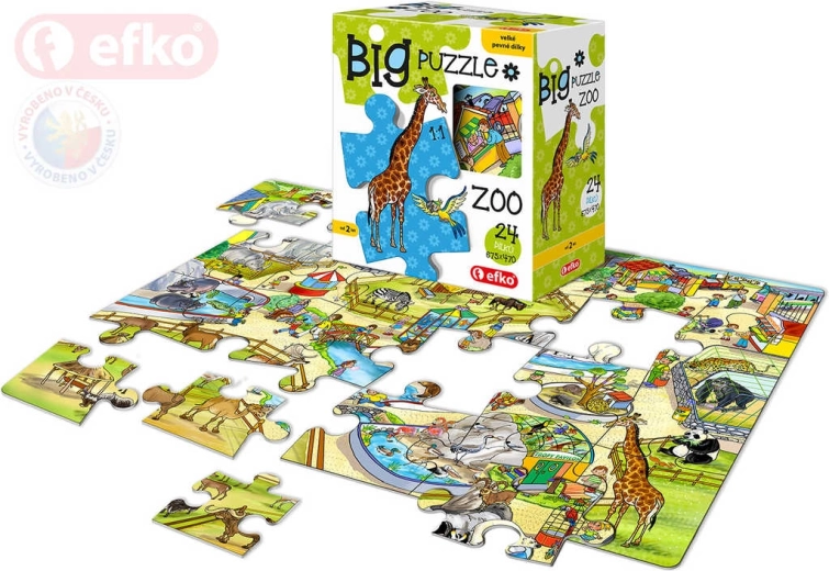 EFKO Baby Puzzle BIG in de dierentuin – grote stukjes 24 stukjes - 1 stuk