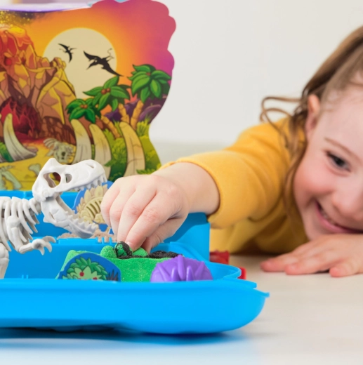 Dino-opgravingen en scènebouw