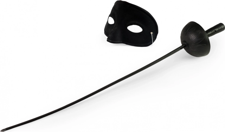 Kostuumset met zwarte masker en degen