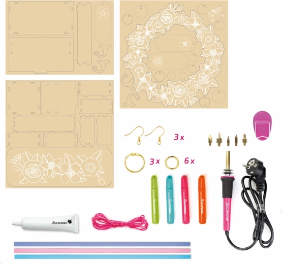 Lovely box pyrografie – sieraden
