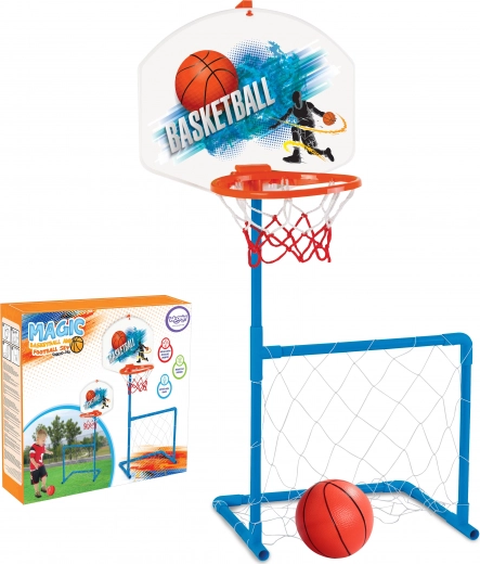 Woopie kinder sportset 2-in-1 – basket en voetbaldoel met bal