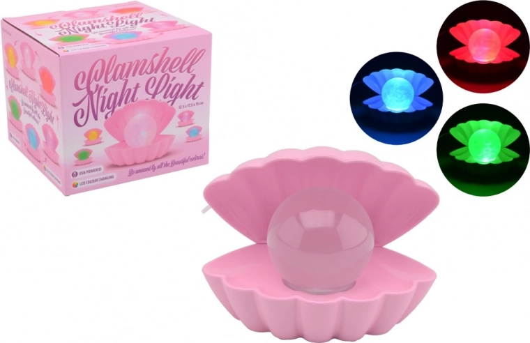 Lampje Schelp met Parel veranderende kleuren