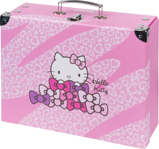 Baagl opvouwbare schoolkoffer Hello Kitty Sweet leopard met metalen hoekbescherming