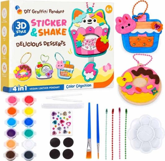 Creatieve set voor het maken van 3D-hangers Desserts