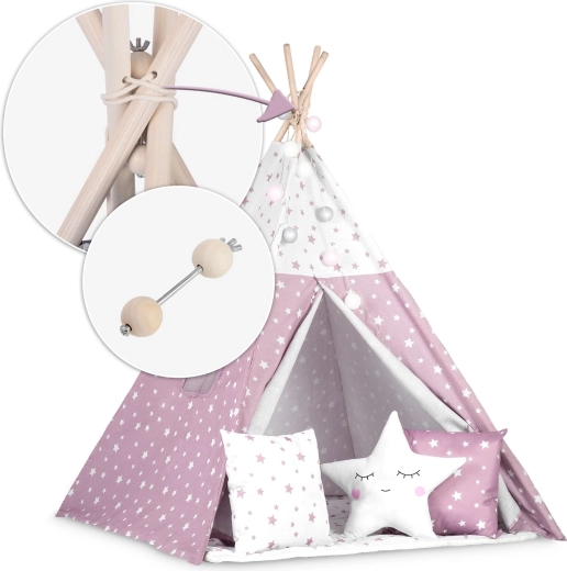 Stabiele houten constructie met stabilisator