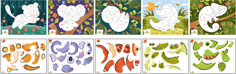 Pockets stickers op nummer – mysterieuze dieren