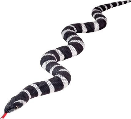 Slang met zwart-wit zigzagpatroon 100 cm