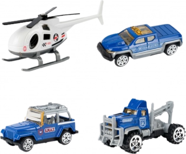 Voertuigen en helikopter inbegrepen