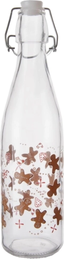Glazen fles peperkoek 0,52 l met clipsluiting