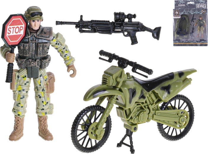 Gearticuleerde actiefiguur soldaat 10 cm met accessoires