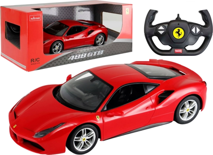 Op afstand bestuurbare auto Ferrari 488 GTB rood