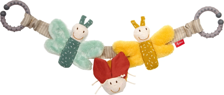 Sigikid hangend sensorisch speeltje vlindertjes met rammelaar 40 cm
