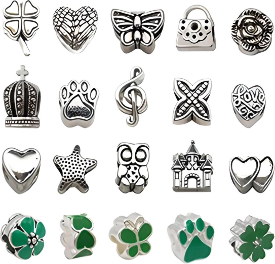 Charms en bedeltjes met groene motieven