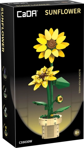 CADA bouwset zonnebloem 27,4 cm