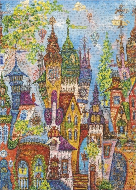 HEYE Puzzel Rode bogen: Magisch dorp 1000 stukjes