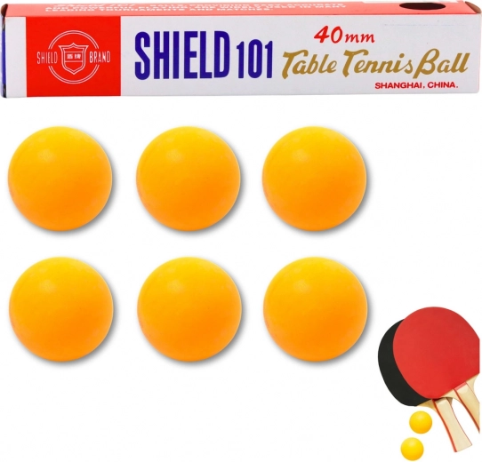 Oranje pingpongballen 6 stuks
