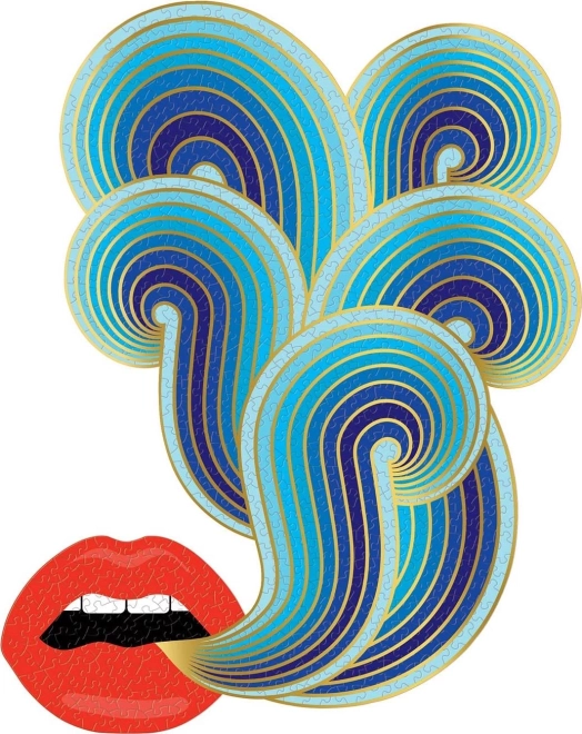 GALISON gevormde metallic puzzel JONATHAN ADLER – lippen (750 stukjes)