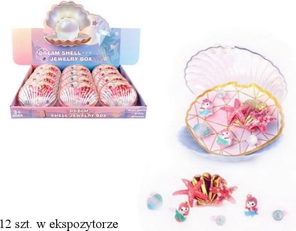 Kinder sieradenset in schelp – ringen en haarspeld