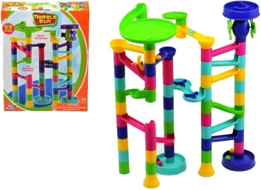 Knikkerbaan voor kinderen - 55 stukken