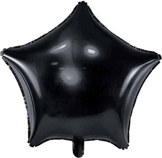 Folieballon in stervorm zwart 48 cm