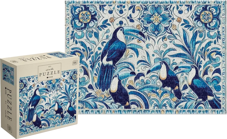 Puzzel art op tegels toekans 500 stukjes