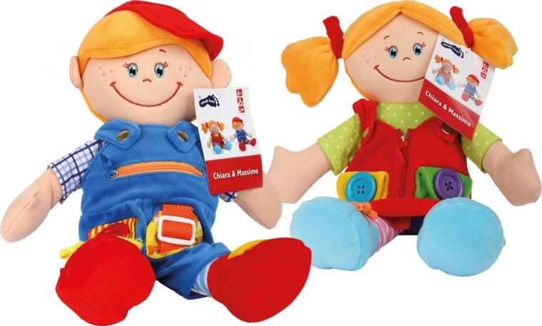 Small Foot stoffen poppen Chiara en Massimo, set van 2 stuks