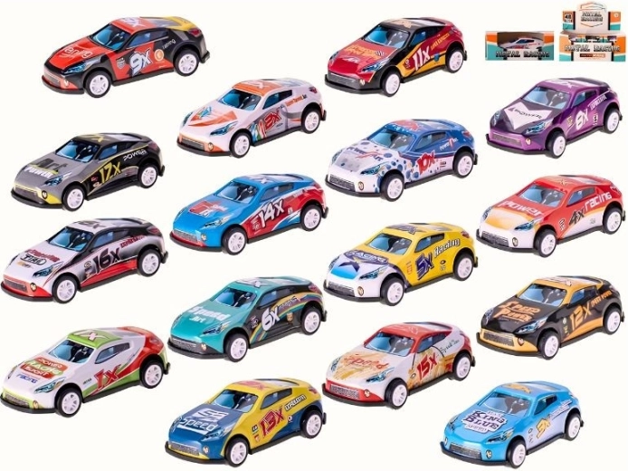 Metalen raceauto met terugtrekmechanisme