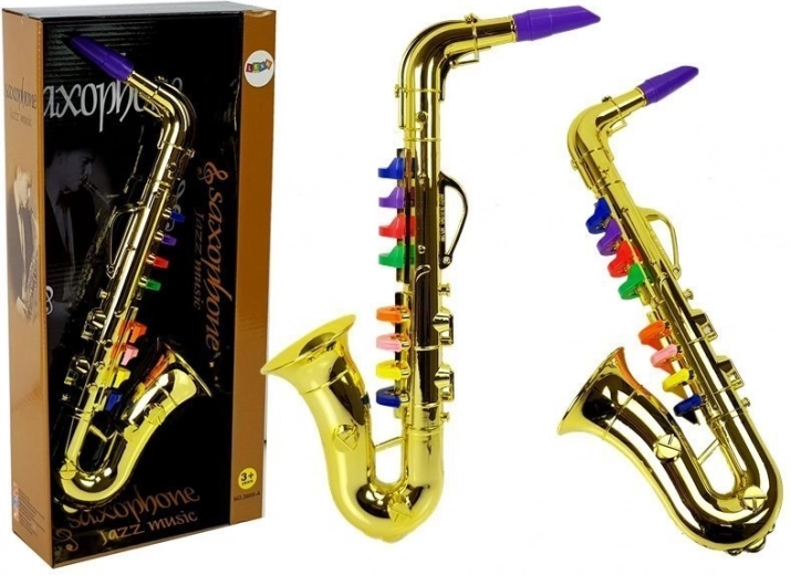 Kinderen gouden saxofoon