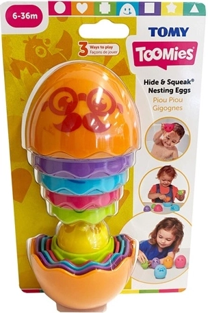 TOMY Toomies verstop- en piepende stapel-/nest-eitjes