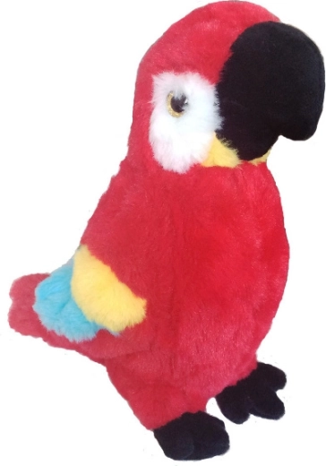 Pluchen rode ara papegaai 20 cm Beppe