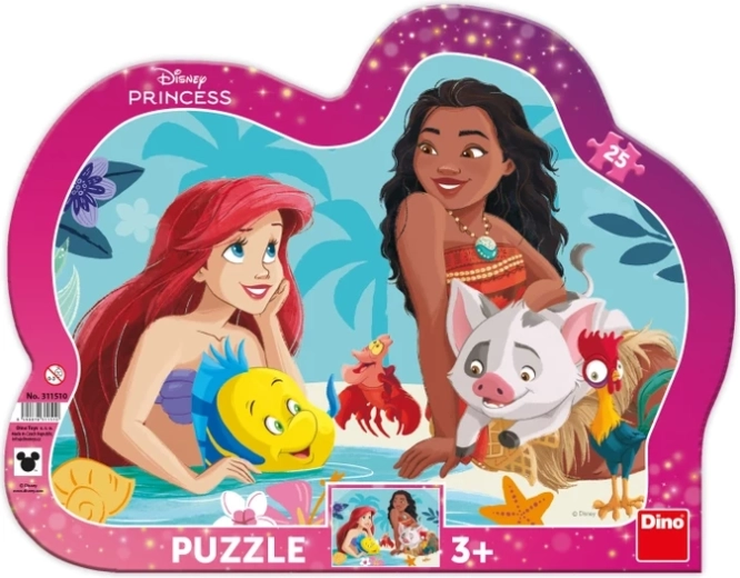 Dino puzzel Ariel en Vaiana 25 stukjes