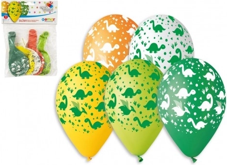 Opblaasbare ballonnen Dinosaurussen 5 stuks
