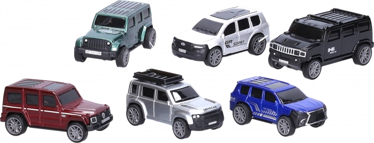 Metalen offroad autootje 7,6 cm met terugtrekmechanisme