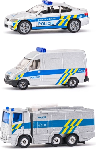 Siku Tsjechische politieset met 3 auto’s