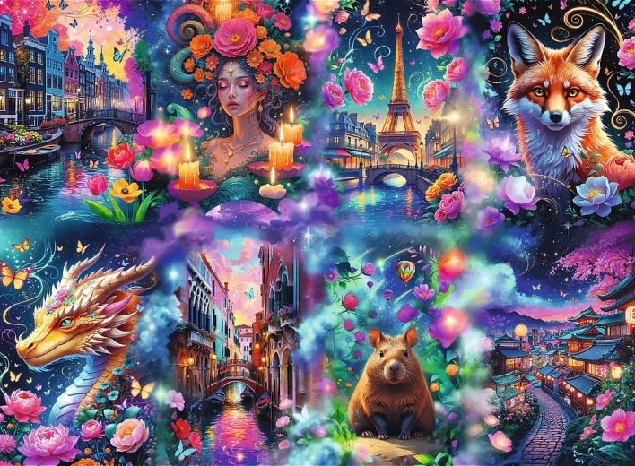 Trefl Puzzle Premium Plus Kleurrijke wereld 8000 stukjes