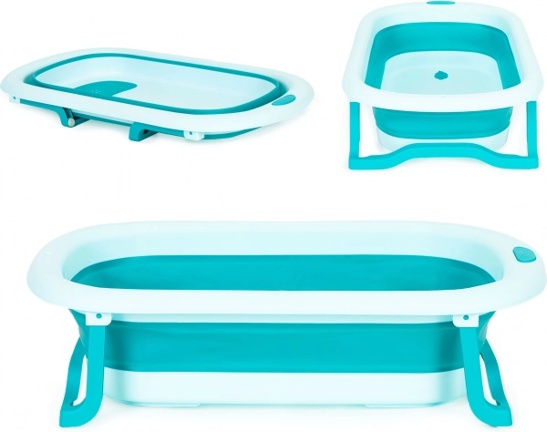 Opvouwbaar kinderbadje met afvoer ECOTOYS – Groen