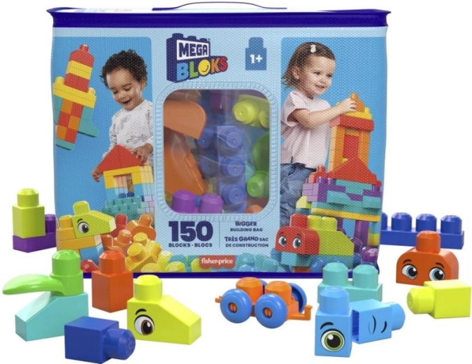 Grote tas met 150 bouwstenen MEGA BLOKS